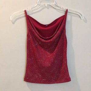 Chico size S sparkly deep red tank. {139}